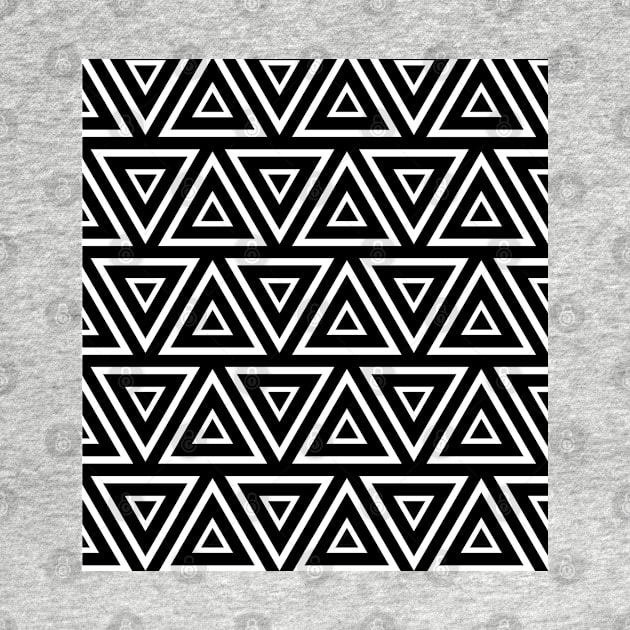 Black and white seamless triangular shaped patterns by Spinkly